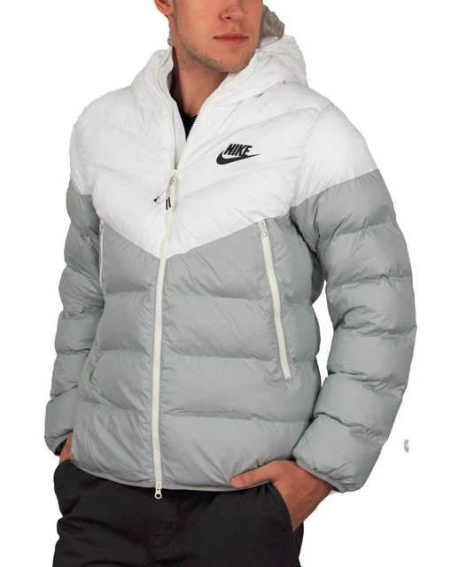 Giacca tampone uomo Nike Synthetic Fill Primaloft bianco grigio taglia S, M, XL