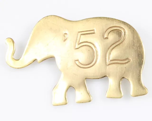 Vintage 1952 GOP Republican Party ELEPHANT PINS 7pc Lot New Old Stock Gold Tone