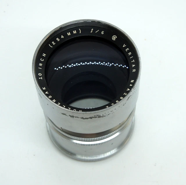 Lente de cañón de gran formato Wollensak 10" (254 mm) F6 Veritar de enfoque suave