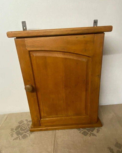 Petite Armoire Murale En Bois - Vintage - À Accrocher - Dans Son Jus
