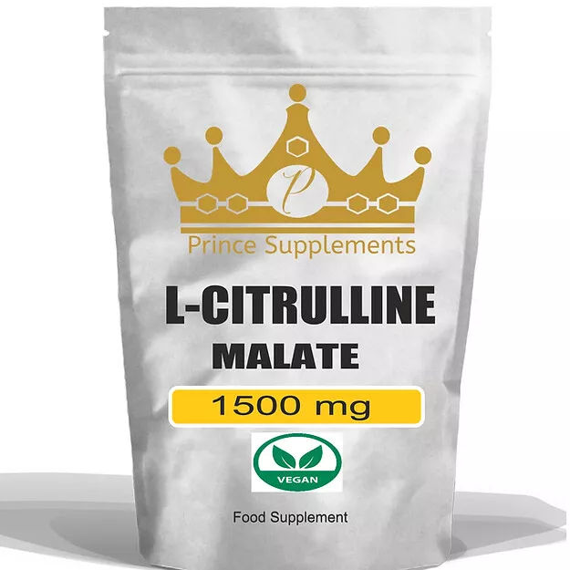 l-Citrulline 30-1000 capsules 1500mg Malate Pre workout Endurance/Strength Vegan