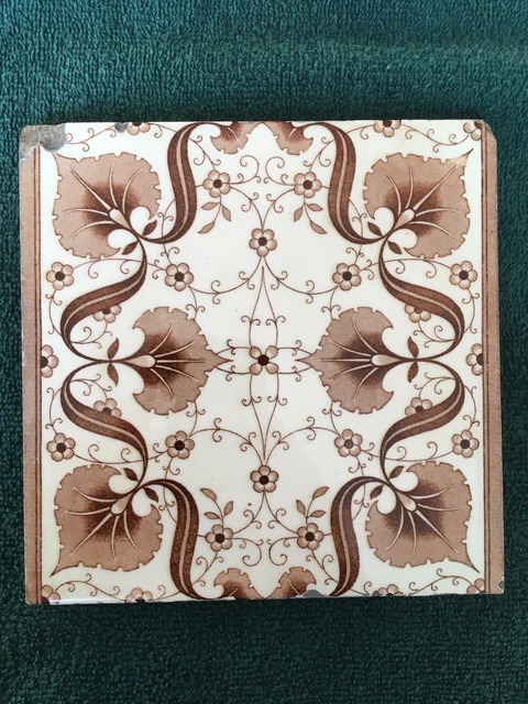 Antique Mintons China Works 6”x6” Tile, Stoke on Trent, England. Not Used. #2747
