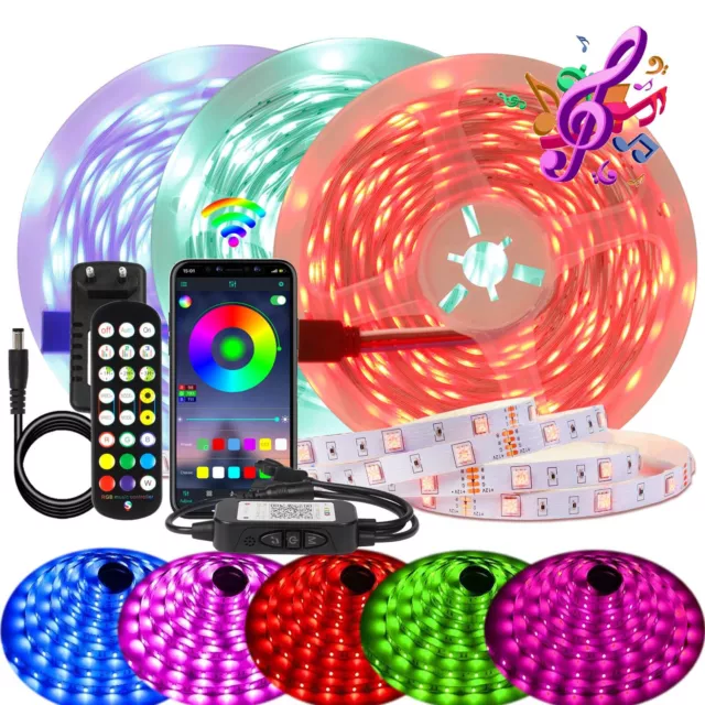 RGB LED Band Streifen Smart Home APP Lichtleiste Dimmbar Stripe Lichtschlauch