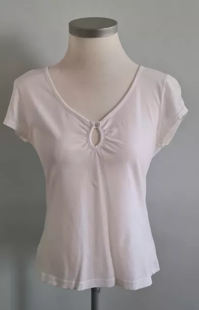 Womens Dorothy Perkins top / tshirt white size 12 very good preloved condition