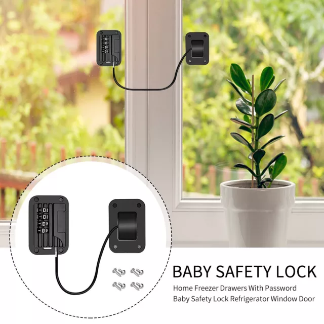 Baby Safety Lock Refrigerator Window Home Easy Install With Password Restrictor