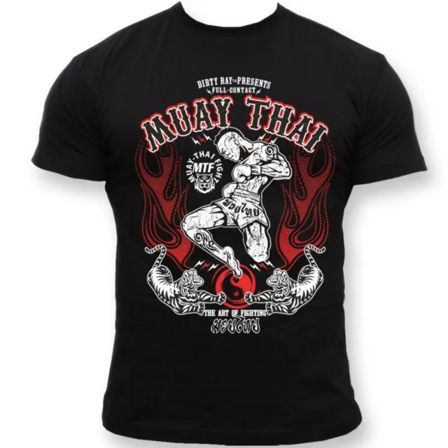 T-shirt uomo uomo Dirty Ray Muay Thai Siamese Boxing Combat Fight MMA K9C