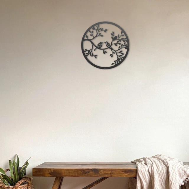 Decorations Tree Wall Sculpture Metal Wall Art Decor For Living Room Bird Decor