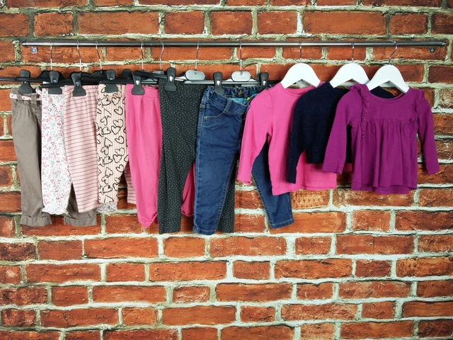 Pacchetto Ragazze 9-12 Mesi Zara Next T-Shirt A Tracolla Leggings Jeans Rosa Fiore 80Cm