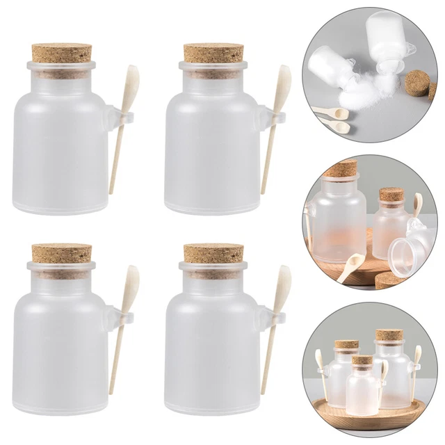 6 set barattoli sigillati bottiglia polvere portatile piccolo vetro barattoli di plastica sali da bagno