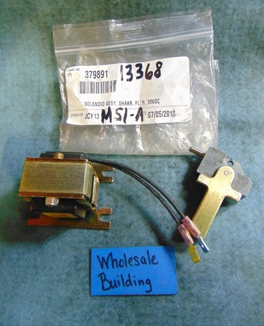 Tennant / Nobles Filter Shaker Solenoid, 36V Dc, 379891, For 6100 Rider Sweeper
