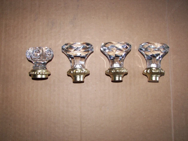 poignées de porte en verre et laiton,poignée ancienne,bouton de porte , vintage