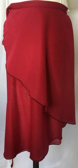 Child Sheer Wrap Ballet Skirt Maroon: Dancewear Size: Child PSmall