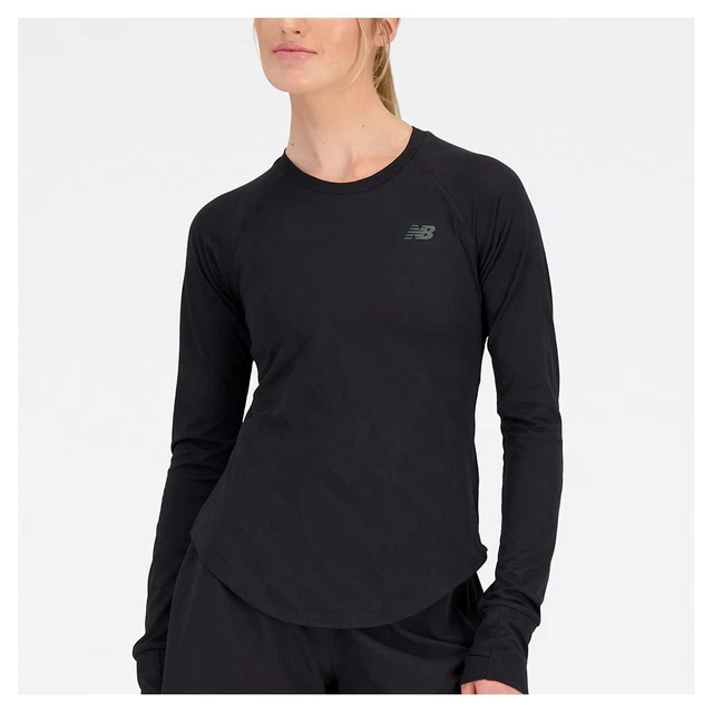 New Balance Women`s Q Speed Jacquard Long Sleeve Black