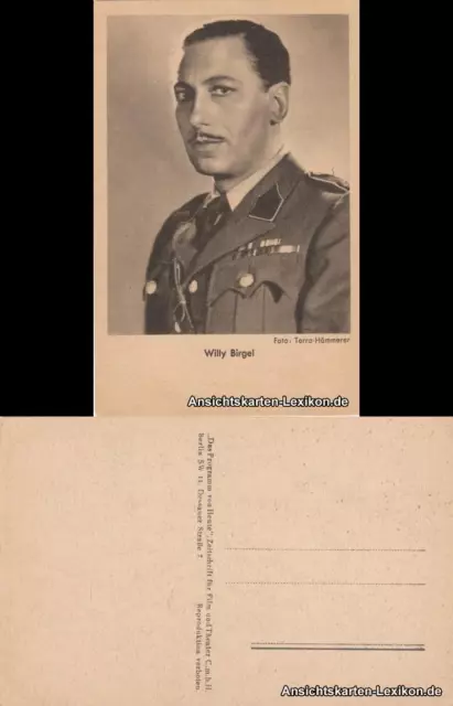 Ansichtskarte  (Willy) Wilhelm Maria Birgel - Schauspieler 1941