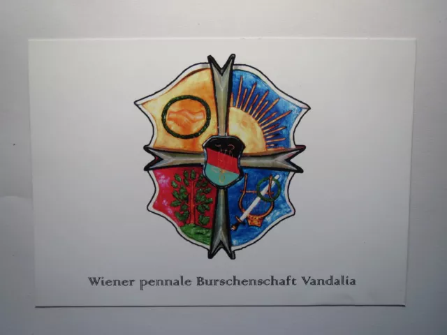 WIENER PENNALE BURSCHENSCHAFT Vandalia - Wappen - Wien / Karte