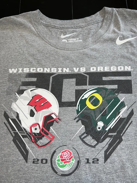 Vtg Nike Rose Bowl 2012 Shirt 2XL Wisconsin Badgers v Oregon Ducks Football NCAA