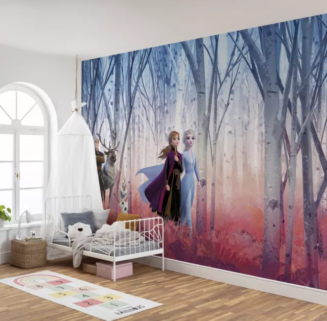 366x254cm Bambina Foto Carta da Parati Frozen 2 Disney Murale Ritorno Affare