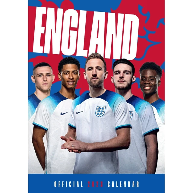 ENGLAND FOOTBALL CALENDAR 2023 FIFA World Cup Team A3 Wall Calendar £9.