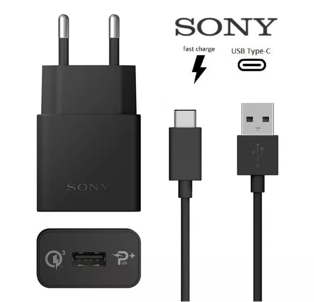 Original SONY Schnell Ladegerät 2.7A +TypC Ladekabel Xperia 10 / Plus / Xperia 1