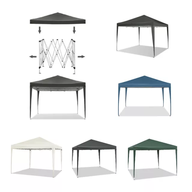 EUGAD Pavillon wasserdicht 3x3m Faltpavillon Gartenzelt Partyzelt Oxford &Tasche