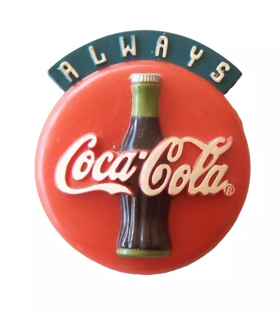 Vintage 1995 Always Coca-Cola Coke Promo Souvenir Plastic Fridge Magnet