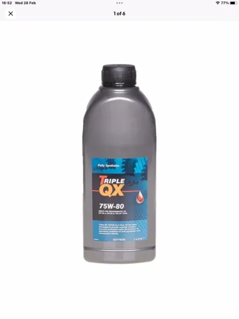 75W80 1L MTF Manual Transmission Fluid 1 Litre Fully Synthetic GL-4 - Triple QX