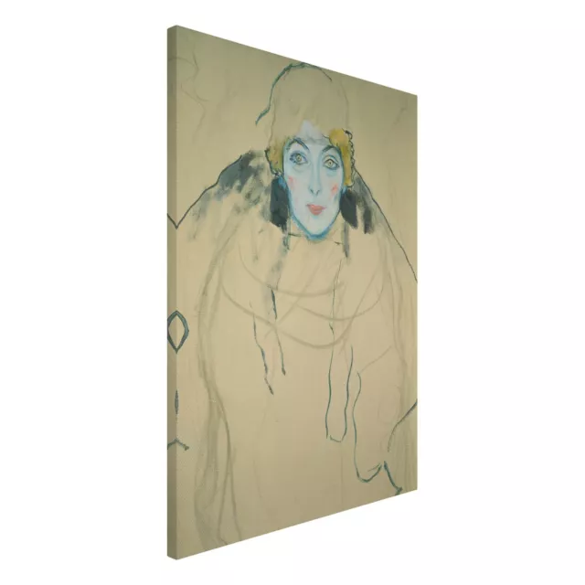 Leinwandbild Wandbild Bild Canvas Kunst Druck Gustav Klimt Kopf einer Frau