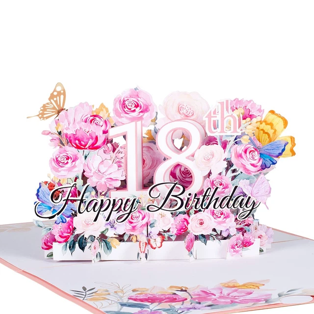 Biglietti Biglietto Auguri Compleanno 20 Anni 3d Pop Up con Busta e
