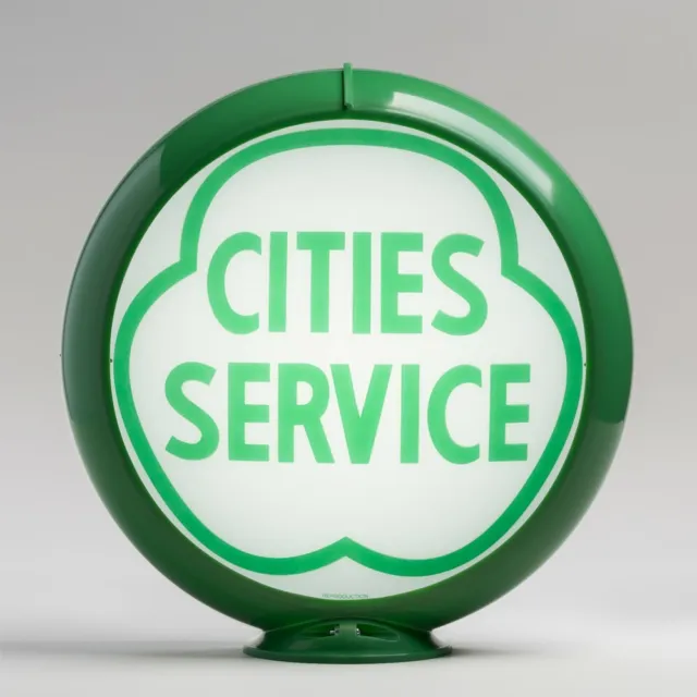 Cities Service 13.5" Gas Pump Globe w/ Green Plastic Body (G114)