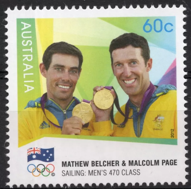 2012 Australia Olympic Winners - SAILING: MEN'S 470 CLASS MNH 60c stamp