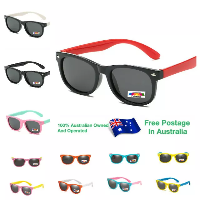 Polarised Kids Flexible Boys Girls Polarized Age 3-10 UV400 Children Sunglasses