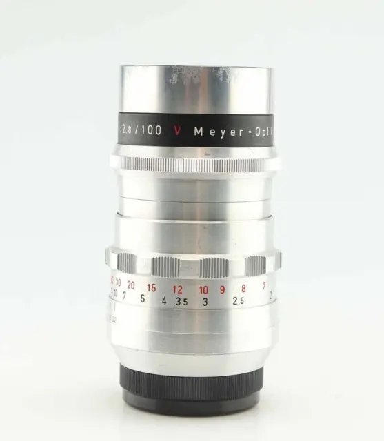 Meyer Optik Görlitz Trioplan 100mm f2,8 red V Objektiv M42 Anschluss Mount 95142