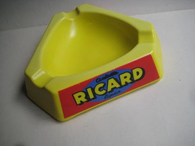 Cendrier publicitaire Ricard Opalex jaune - Label Emmaüs