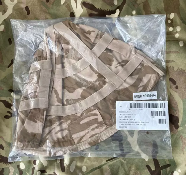 British Army  GS Mk6 / Mk6A MEDIUM Helmet cover DDPM DESERT NEW Genuine Issue