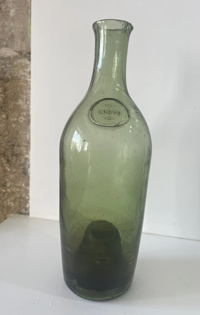 Ancienne Bouteille Carafe En Verre Soufflé - Cave Coop Pollestres - Danseurs