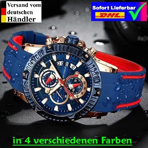 Armbanduhr Herren Uhr Silikon Band Smartwatch citizen Watch Uhren Mini Focus