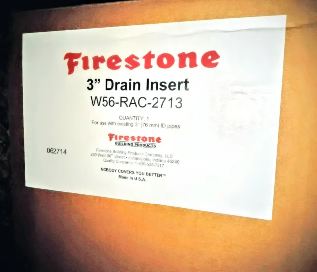 Firestone 3" Drain Insert