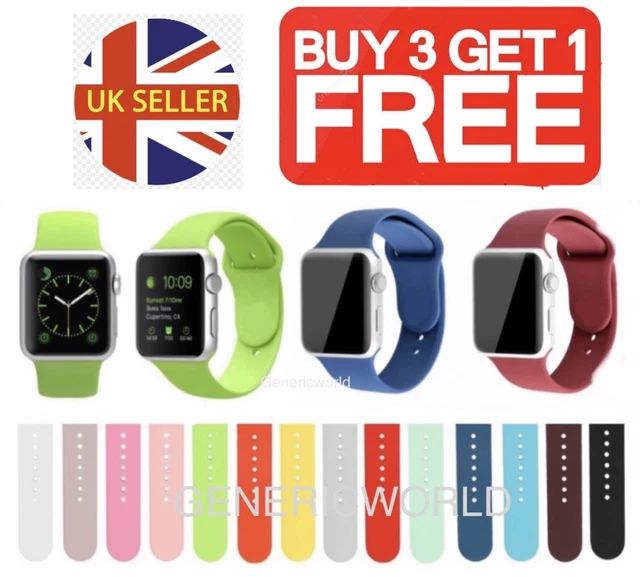 FOR APPLE WATCH STRAP SPORT SILICONE BAND iWATCH SERIES 7 6 SE 5 4 3