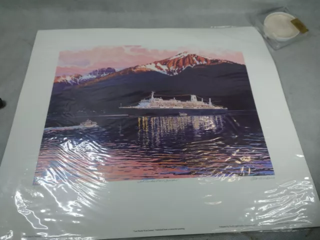 Alan H. Nakano Signed Limited Edition Print Last Tender From Juneau Sailing Ship