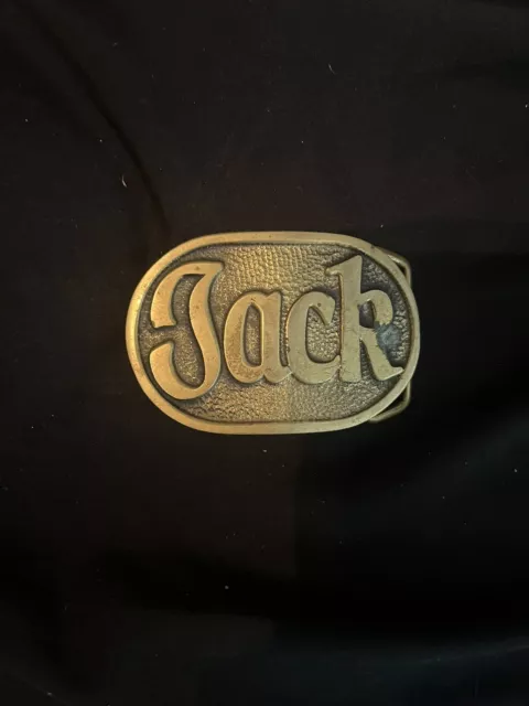 Vintage JACK Belt Buckle Solid Brass Good Condition