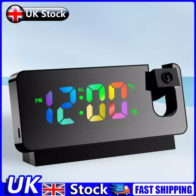 Digital Snooze Clock USB Charging Projection Alarm Clock for Bedroom Living Room