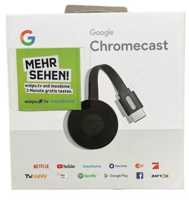Google Chromecast (2. Generation) Digital Media Streamer - Schwarz
