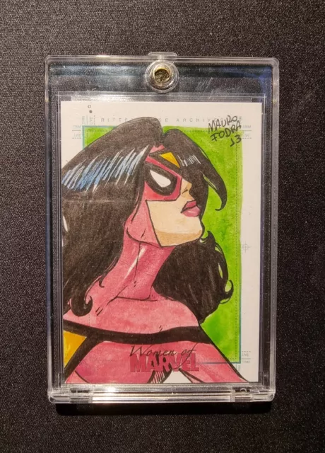 Spider-Woman - Women of Marvel S2 Sketch Card 1/1 by Mauro Fodra
