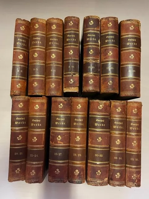 Goethe's sämtliche Werke in 36 Bänden um 1890  (in 14 Bd.) komplett! Halbleder