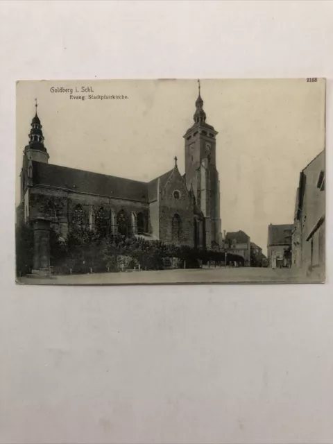 Goldberg in Schl. Evang. Stadtpfarrkirche. Um 1925. Złotoryja Polen