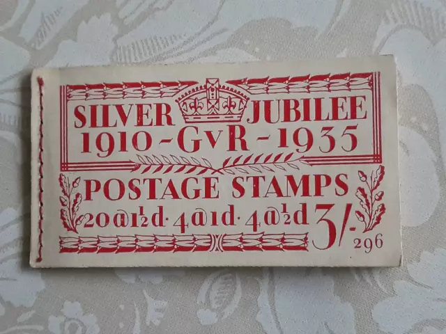 28 POSTAGE STAMPS (3/-) 1910-1935, SILVER JUBILEE, BOOKLET - Complete