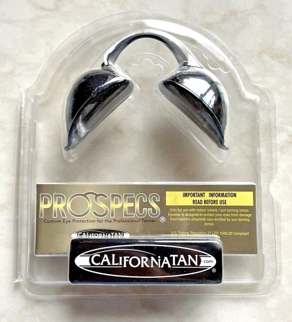Nueva protección ocular Prospects para cama de bronceado.