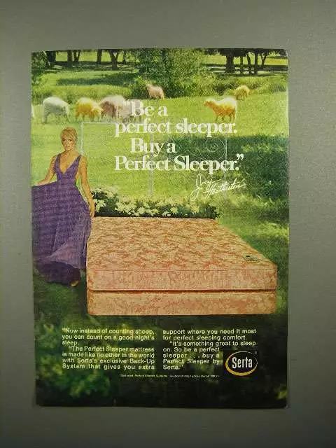 1973 Serta Perfect Sleeper Mattress Ad, Joey Heatherton