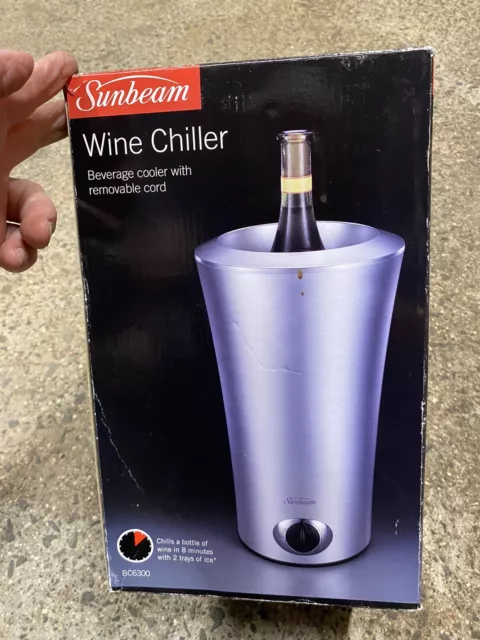 Sunbeam Electric Wine Chiller Cooler  Chills 750ml Bottle Of Wine Beer In 20 Min