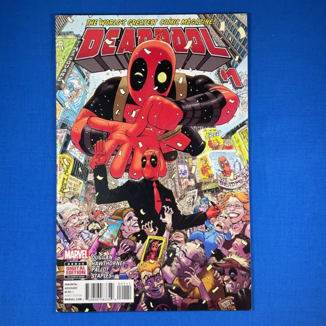 DEADPOOL #1 Marvel Comics 2016 Cover A First Printing